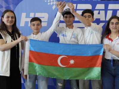 Məktəblilər arasında hidrogenlə işləyən avtomobillərin yarışı üzrə seçmə mərhələsi keçirilib
