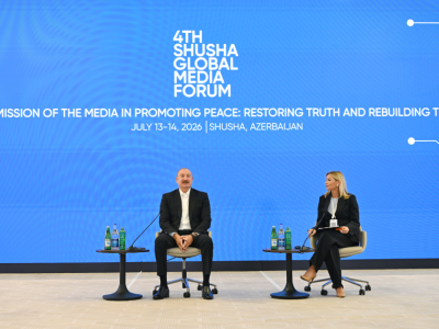 Prezident İlham Əliyev IV Şuşa Qlobal Media Forumunun açılışında iştirak edir