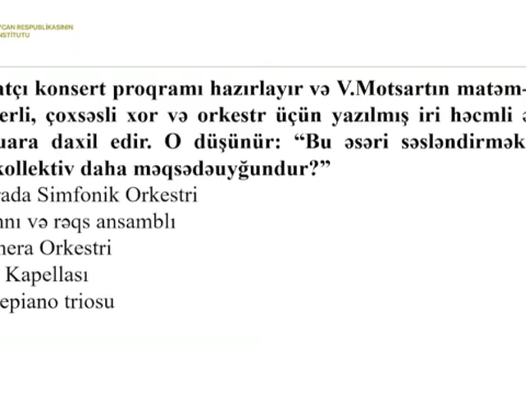 Musiqi müəllimləri üçün sertifikasiya NÜMUNƏLƏRİ