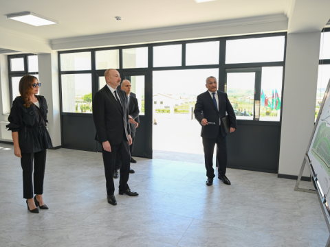 Prezident İlham Əliyev Cəbrayılda 360 şagird yerlik məktəb binasının açılışını edib