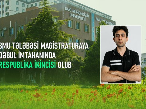 BMU tələbəsi magistraturaya qəbul imtahanında respublika İKİNCİSİ&nbsp;olub