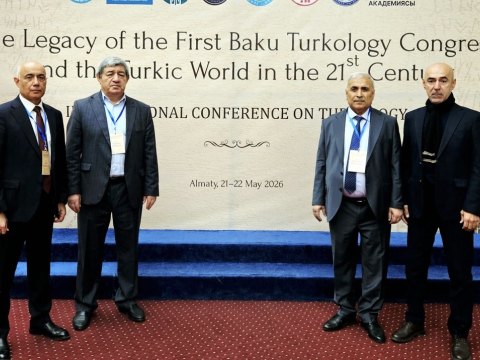 Qazaxıstanda Birinci Bakı Türkoloji Qurultaya həsr olunmuş beynəlxalq simpozium keçirilir