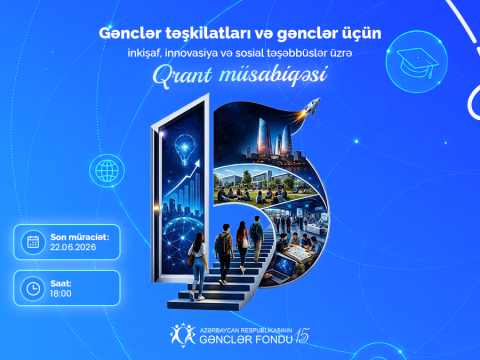Gənclər Fondu gənclər təşkilatları və gənclər üçün qrant müsabiqəsi elan edir