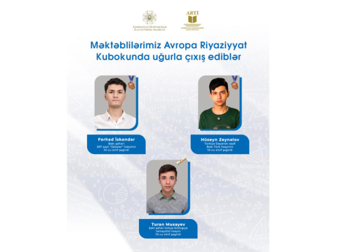 Məktəblilərimiz Avropa Riyaziyyat Kubokunda uğurla çıxış ediblər