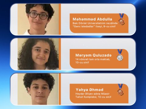 Moskvada keçrilən BEYNƏLXALQ olimpiadadan MEDAL ilə qayıtdılar