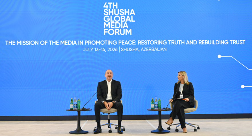 Prezident İlham Əliyev IV Şuşa Qlobal Media Forumunun açılışında iştirak edir
