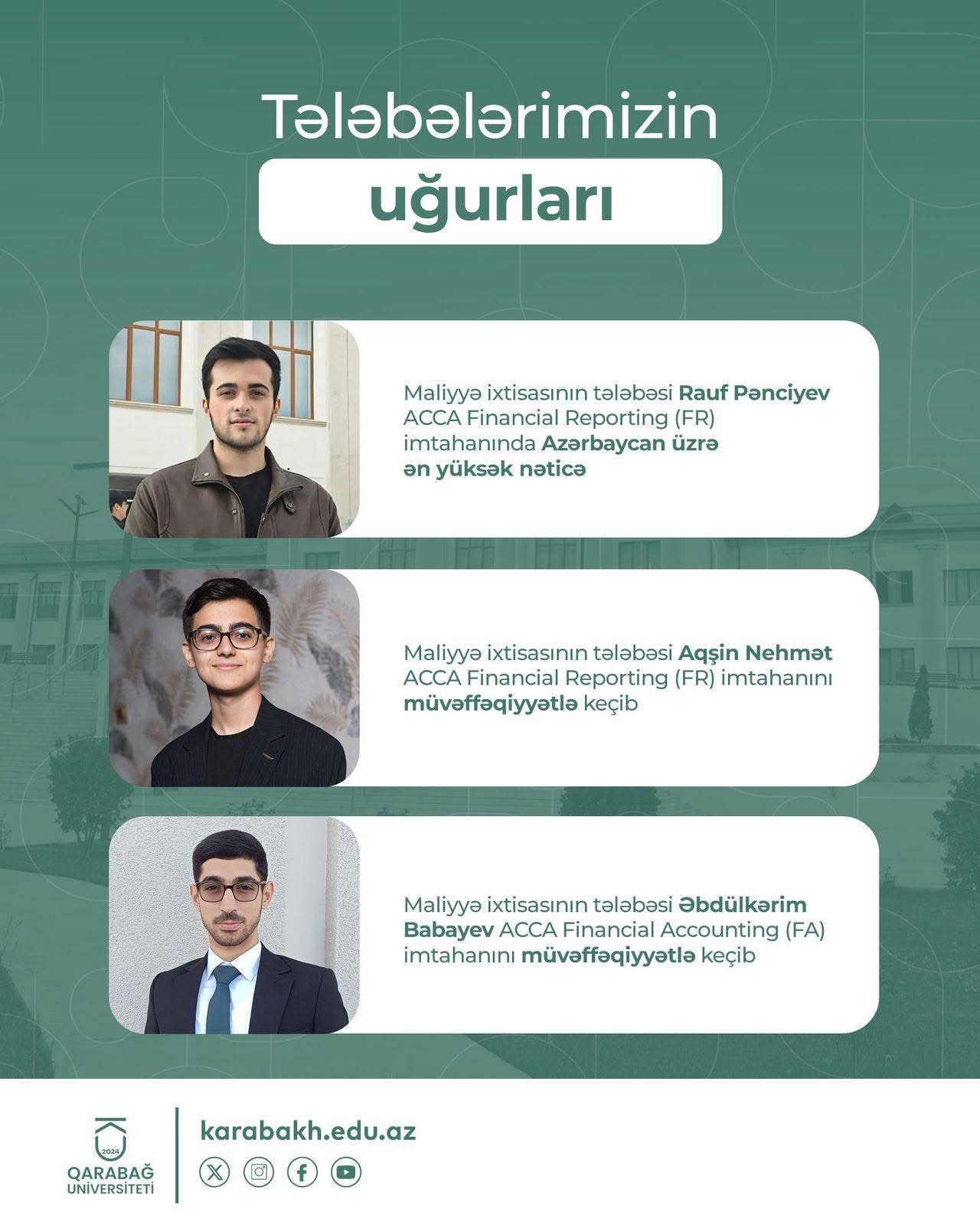Qarabağ universitetinin tələbələrinin uğurları -&nbsp;FOTO