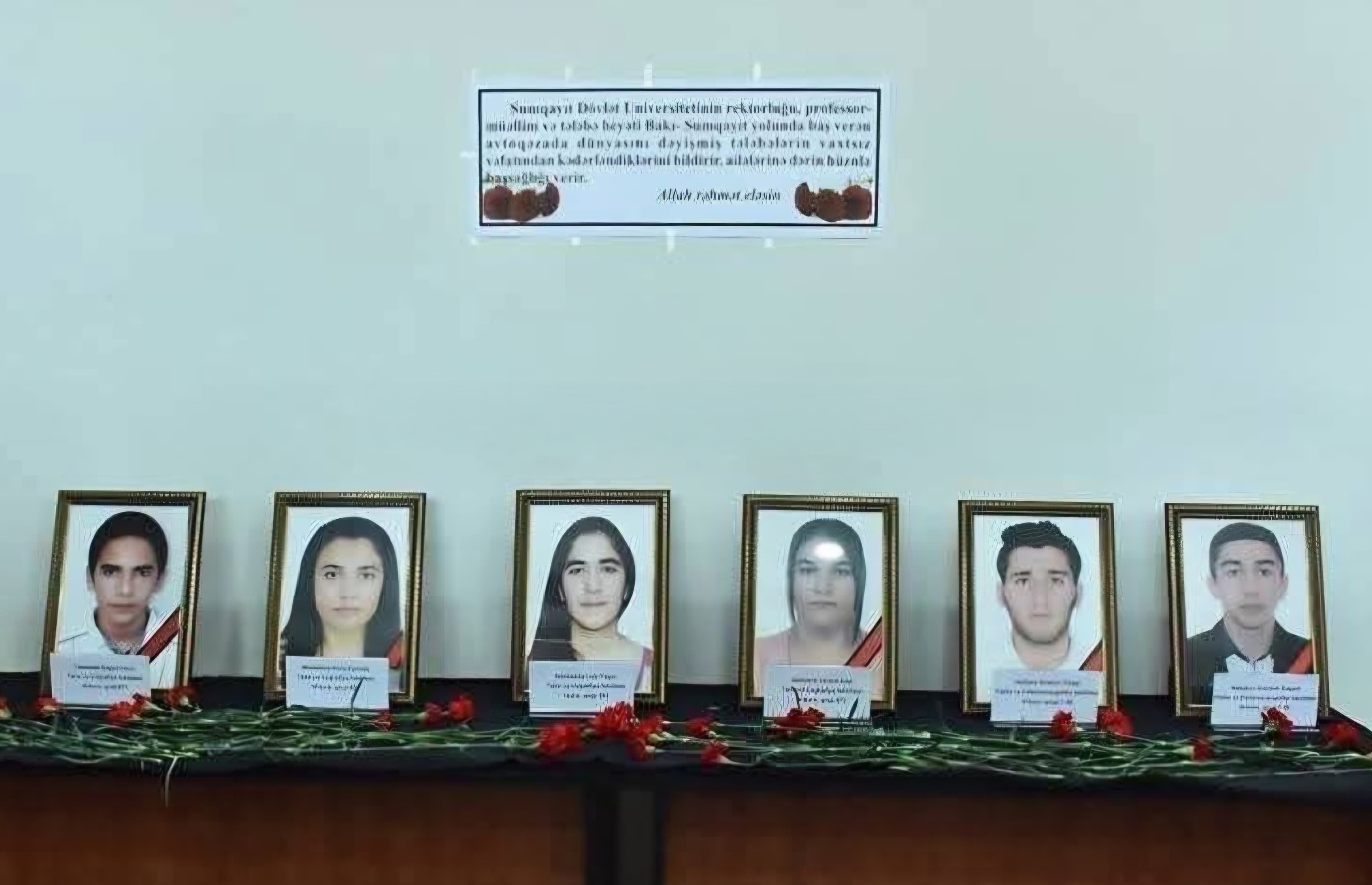 9 years have passed since the event tragically inscribed in the history of Sumgait State University (SSU).