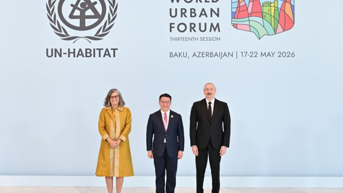 İlham Əliyev WUF13- ün açılış mərasimində iştirak edir