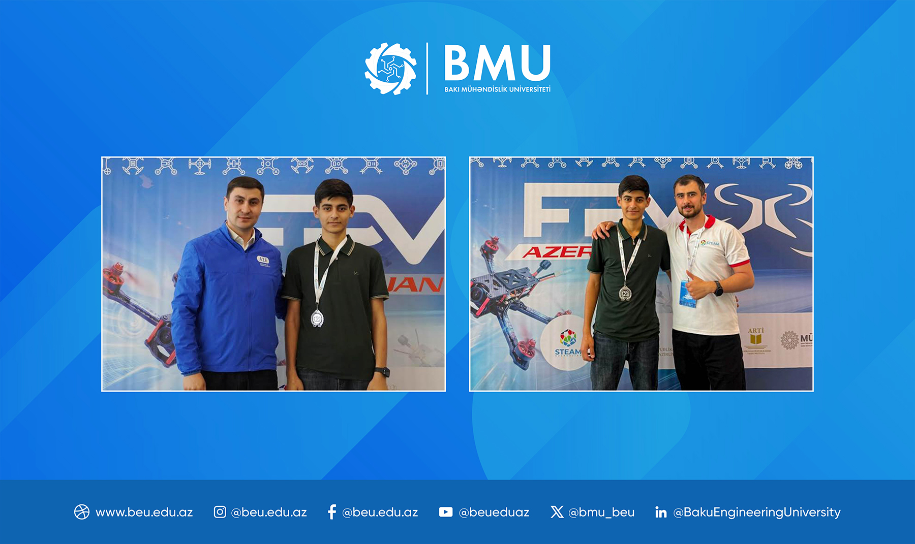 BMU tələbəsi dron yarışında RESPUBLİKA İKİNCİSİ oldu